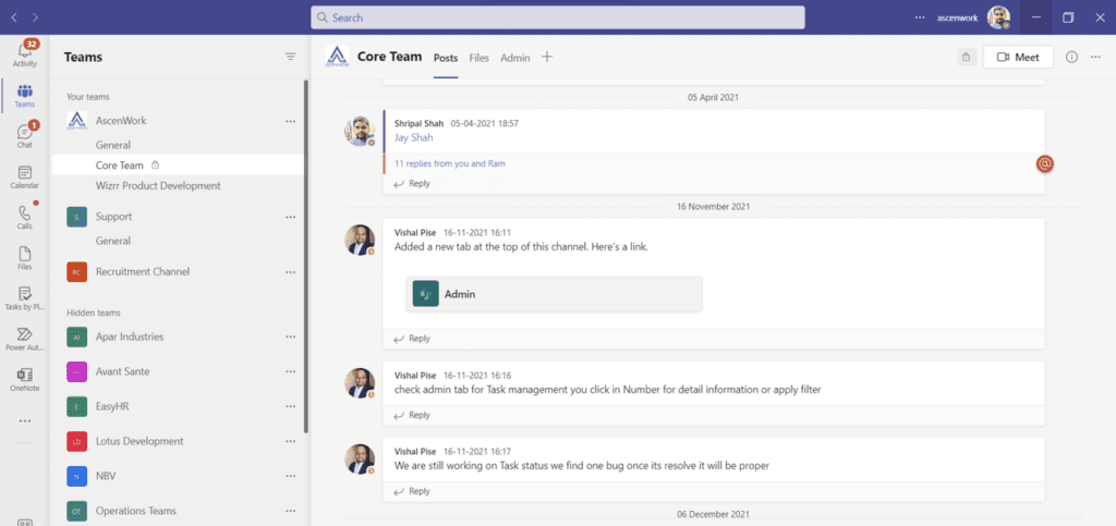 Intranet Portal - Communication Channel - Office 365 - Microsoft 365 - AscenWork Technologies Intranet Portal - Communication Channel - Office 365 - Microsoft 365 - AscenWork Technologies
