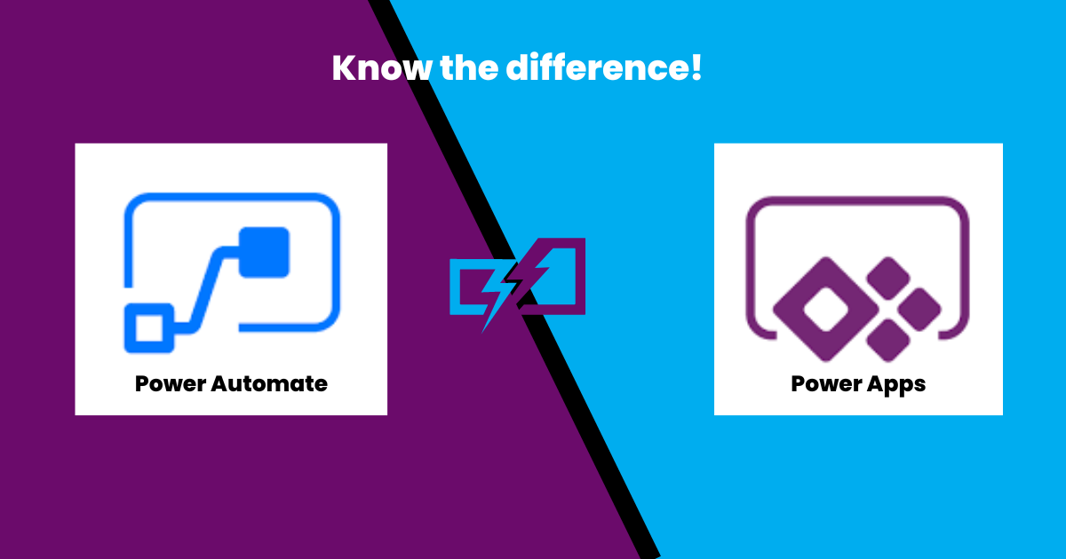 The difference between Power Apps and Power Automate - AscenWork Technologies