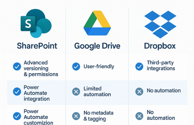 SharePoint vs Google Drive for Document Management