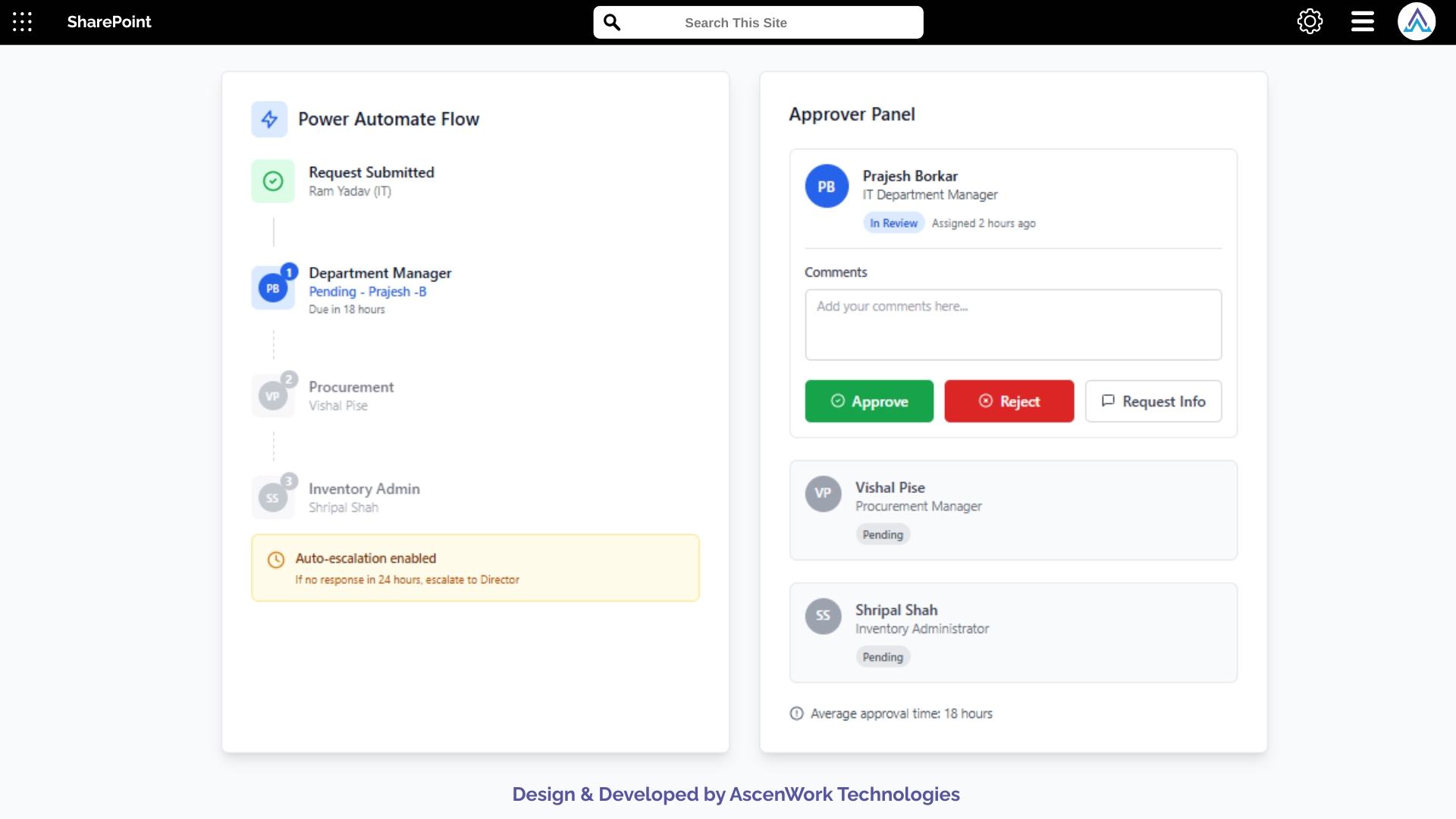 Power Automate Flow and Approval Routing in SharePoint Workflow
