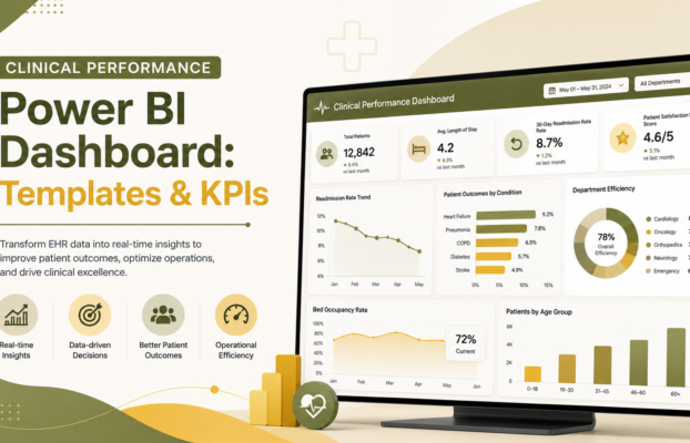 Clinical Performance & Patient Analytics Power BI Dashboard: Templates, Examples and KPIs