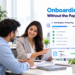 New employee onboarding paperwork and digital HR workflow